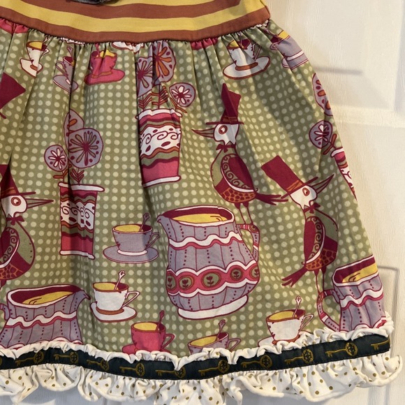 Matilda Jane Girl's Sz 6 Sailor Character Counts Tea Party Stripes Ruffle Top - Picture 4 of 7